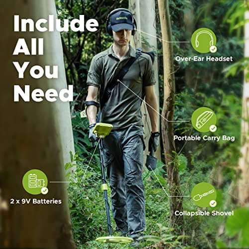 Metal Detector for Adults, 5 Professional Mode with Higher Accuracy 10” Waterproof Coil for Gold Detecting