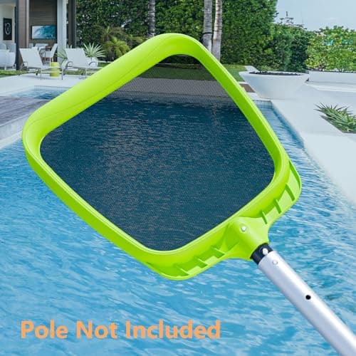 Sepetrel Pool Skimmer Net - Professional Heavy Duty Reinforced Frame Nylon Flat Leaf Rake Net,for Spa Pond Swimming Pool, Cleaning Supplies and Accessories, (Pole Not Included)