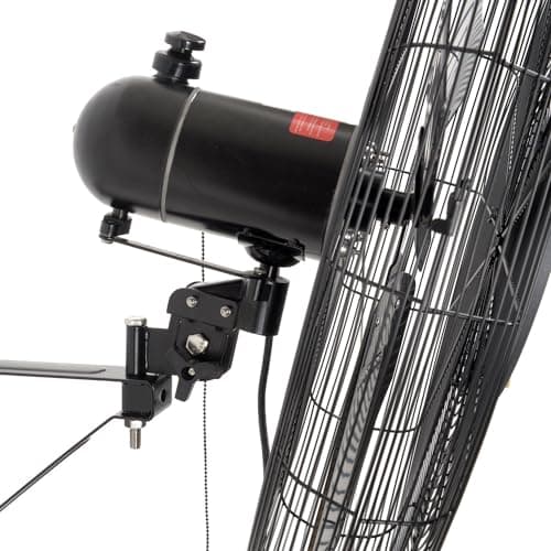 30" Wall Mounted Misting Fan, Outdoor Rated, Oscillating, 7204 CFM, 1/7 HP