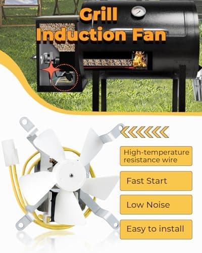 Upgraded Induction Fan Replacement for Traeger, Pit Boss, Camp Chef Wood Pellet Grills, Sam's Club/Z Grills Pellet Grills, Grill Replacement Parts, AC120V 60Hz