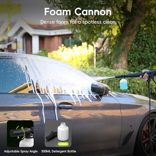Electric Pressure Washer - 4200 Max PSI 2.5 GPM Power Washer with 4 Quick Connect Nozzles, Foam Cannon, 1800-Watt High Pressure Washer for Cars, Decks, Driveways, Home, Patios