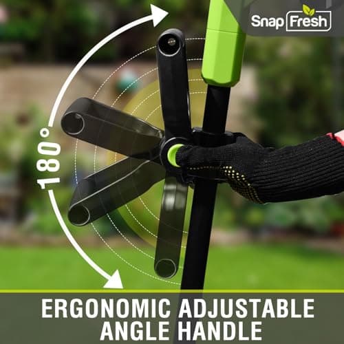 SnapFresh Cordless Tiller Cultivator, 20V Electric Garden Tiller with 4.0AH Battery and Fast Charger, 300 PRM Battery Powered Rototiller, 9" Width 6.6" Depth, 3 Speed Handheld Tiller with Steel Tines