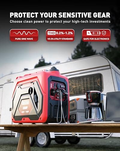 ERAYAK 4500W Portable Inverter Generator for Home Use, Super Quiet Small Generator for Camping Outdoor Emergency Power Backup, Gas Powered Engine, EPA Compliant
