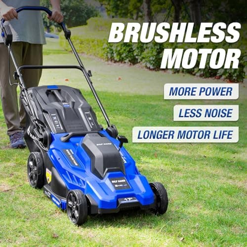 BILT HARD 40V 17" Brushless Cordless Lawn Mower, 2-in-1 Electric Lawn Mower, Push Lawnmower with 6-Position Height Adjustment, 2 x 4.0Ah Batteries & Dual Charger Included
