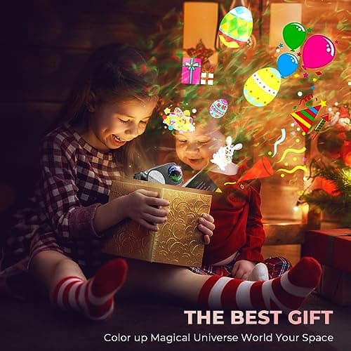 Halloween Christmas Projector Lights Outdoor Waterproof,15W Brighter HD Ocean Wave Effect,12 Slides 96 No Fade Pictures for Thanksgiving,New Year LED Projector Decoration