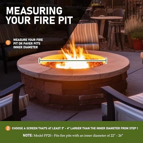 Good Directions Fire Pit Spark Screens, 27" Diameter, Steel