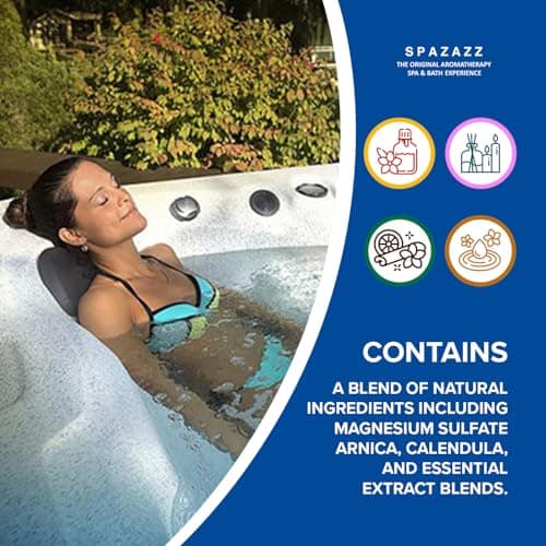 Spazazz Sports Athlete Hot Tub & Bath Salt Gift Bundle - Muscle Therapy 19 oz, Rx Joint 4oz, Detox 4oz, Aqua Therapy Re-Fresh 2.5oz, Sport Aroma Beads .5oz, scum Sponge, Hot/Cold Towel, Rubber Duck