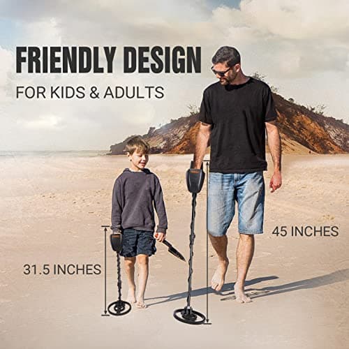 ENGiNDOT Metal Detector 3 Modes for Adults and Kids High Accuracy with LCD Display, 3 Audio Tone, DISC Mode, Waterproof Coil, Carrying Case
