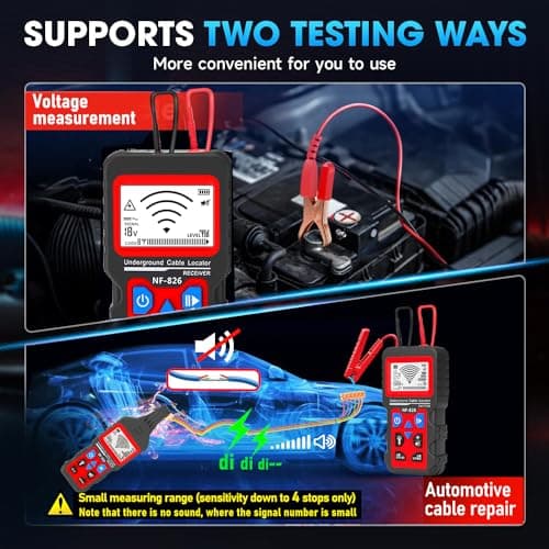 NF-826 Underground Wire Locator & Cable Tracer/Buried Wire Tracer and Cable Locator/Under Ground Circuit Tracer,for Dog Fence Cables Irrigation Control Wires,Tone Generator Kit (Professional Grade)