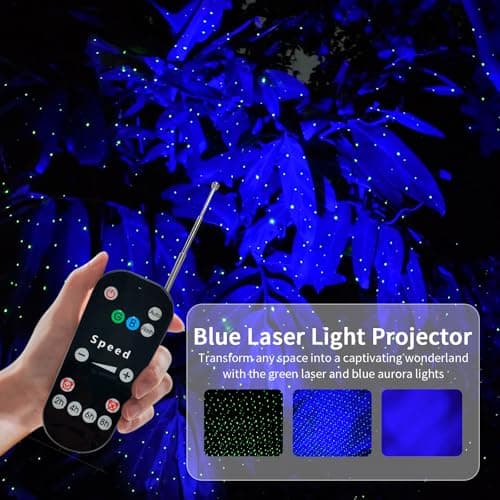 Outdoor Firefly Projector Lights with Blue Aurora LED – Perfect for Garden, Yard, and Patio Decor | Create Magical Starry Nights for Holidays & Events | Waterproof, Remote Control