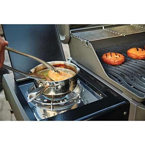 Napoleon - Rogue 425 Natural Gas Grill with Range Side Burner, Black, 3 Stainless Steel Main Burners