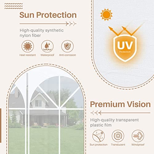 Greesum 10x30 Outdoor Canopy Tent, Patio Gazebo, for Party Wedding BBQ Events with 8 Side Removable Walls, Waterproof Canopies, White