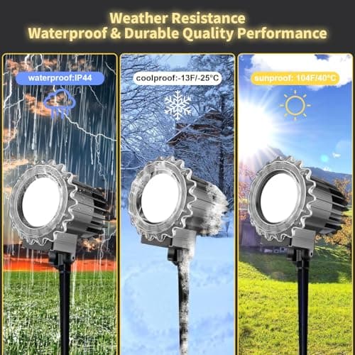 Christmas Snowflake Projector Lights, Indoor Outdoor Snowfall Projection High Definition LED Lighting Lamp, Waterproof Snow Fall Light Show for Holiday/Party/Garden/Yard/Patio/Landscape (9W)
