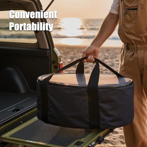 Smokeless Fire Pit - 19.5" Outdoor Fire Pit Removable Ash Pan,Smokeless Firepit for Camping, Picnic,Backyard Patio, Bonfires, and Outdoor with Carry Bag for Easy Use