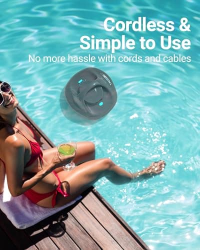 (2025 Upgraded) TALOSBO Pleco Se Cordless Pool Vacuum Cleaner Up to 130 Mins Runtime, Robotic Pool Cleaner with 2.5H Fast Charge, Ideal for Flat Above Ground and Inground Pools up to 861 Sq. Ft.