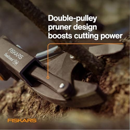Fiskars XtendControl Rotating Tree Pruner Head with Automatic Cord Reel with 45 Degree Rotation, Compatible with all XtendControl Extension Poles (Pole Not Included)