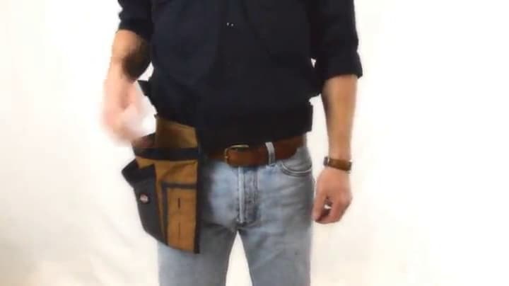 Dickies 5-Pocket Single Side Tool Belt Pouch/Work Apron, Durable Canvas Construction, Adjustable Belt for Custom Fit