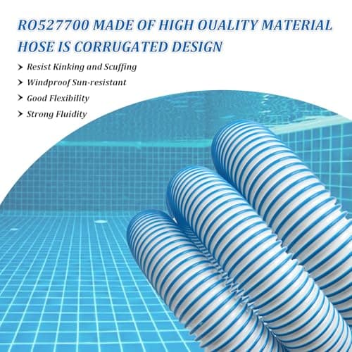 One Year Warranty 5 Pack Premium R0527700 Pool Cleaner Hoses, Twist Lock Pool Vacuum Hose Replacement Kit Compatible with Zodiac Baracuda MX6,MX8,X7,T3,T5 Swimming Pool Cleaner