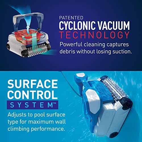 Polaris 8050 Sport Robotic Pool Cleaner, Automatic Vacuum for InGround Pools up to 40ft, Wall Climbing Vac w/ Strong Suction & Easy Access Transparent Lid