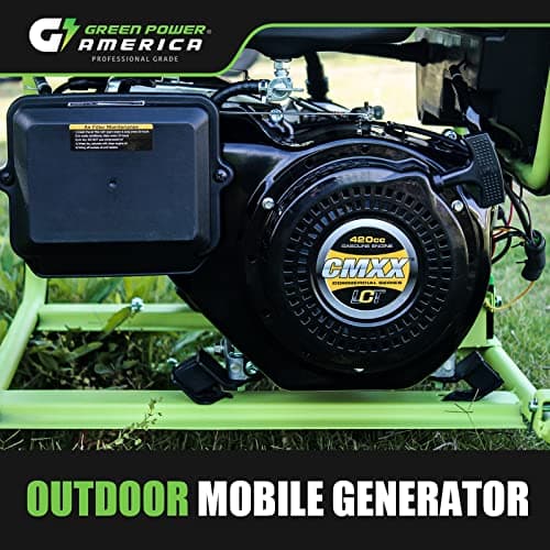 Gasoline Powered Portable Generator 10000 Watt, Recoil/Electric Start, 12V-8.3A Charging Outlets, Home Back Up & RV Ready, 49 State Approved（Excluding California）
