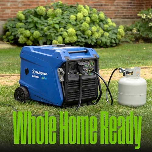Westinghouse 11000 Peak Watt Dual Fuel Portable Inverter Generator, Remote Electric Start, Transfer Switch Ready, Gas and Propane Powered, Low THD - Safe for Electronics, Parallel Capable, CO Sensor