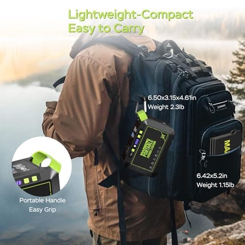 MARBERO 80W Solar Powered Generator with Panels 25W Included, 88.8Wh Lithium Battery Portable Power Station with AC Outlet 120W Peak Fast Charging 110V for Camping Outdoor Home Backup Backup RVs