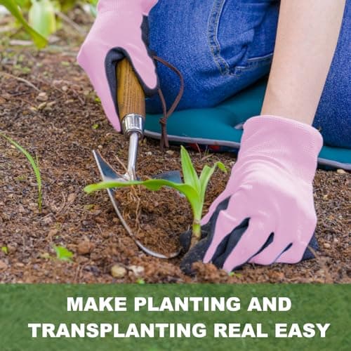 Garden Trowel, Bend-Proof Stainless Steel Hand Trowel, Comfortable Grip Wood Handle Trowel Garden Tool, Large Shovel Head Gardening Trowel for Transplanting Seedlings, Weeding, and Planting
