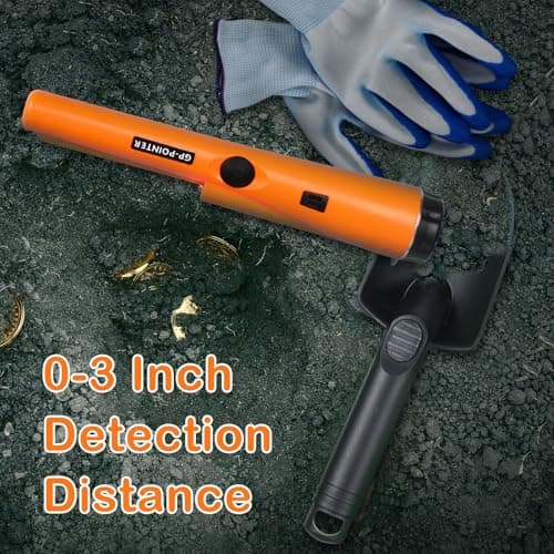 Metal Detector Kit Accessories Include Metal Detector Pinpointer, Sand Sifter Scoop, Shovel Glove, Finds Bag, Semi Waterproof Detection Handheld Pin Pointer Wand Accessories for Adult Treasure Hunting