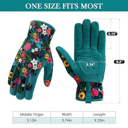 Gardening Gloves for Women, Breathable leather Garden Gloves with Grip, Thorn-Proof Puncture-Resistant Work Gloves