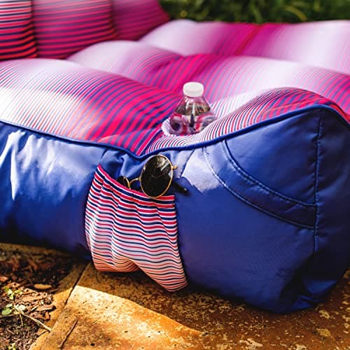 Big Joe Captain's Float No Inflation Needed Pool Lounger, Double Sided Mesh, Quick Draining Fabric