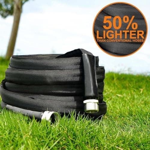 Garden Hose, Lightweight, Ultra Flexible, Durable, Kink-Free Garden Hose, RV, Marine and Camper Hose (50 FT)