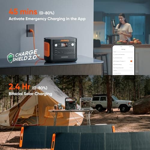 Jackery Explorer 1000 v2 Portable Power Station(2024 New),1070Wh LiFePO4 Battery,1500W AC/100W USB-C Output, 1 Hr Fast Charge, Solar Generator for Outdoor Camping,Emergency, RV, Off-Grid Living