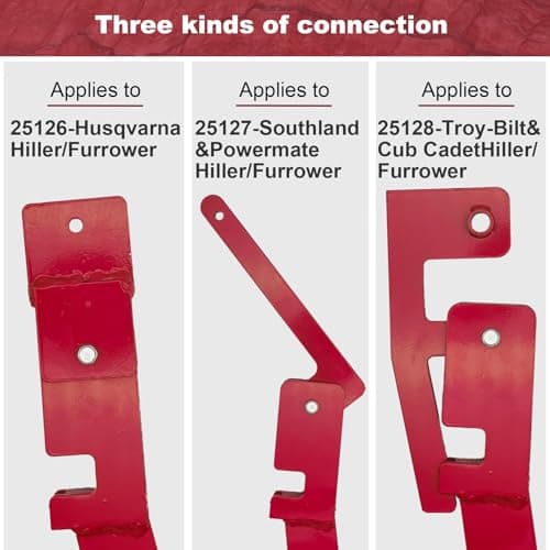 15683 Hiller-Furrower Kit for Rear Tine Tillers,Compatible with Earthquake Rear Tine Rototillers,Adjustable Wing, Three Kinds of Connection,Easy to Install,Red.