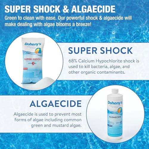 Doheny's Ultimate Pool Opening Start-Up Kit | Includes Metal Out, Spring Control, Clarifier & Super Shock | Prevents Stains, Rust & Scale | Free Test Strips | Pro-Grade Pool Chemicals