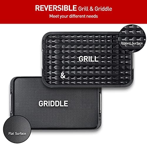 Techwood Indoor Grill Smokeless Grill, 1500W Indoor Korean BBQ Electric Tabletop Grill with Tempered Glass Lid, Removable Grill and Griddle Plates with Drip Tray, Gray