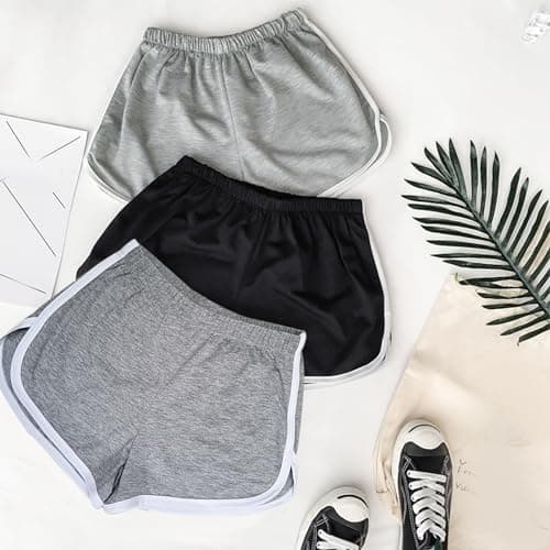Cameway 4 Pack Women's Cotton Yoga Dance Short Pants Summer Athletic Cycling Hiking Sports Shorts