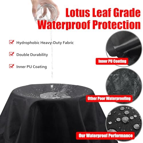 Grill Cover, 58 inch Heavy Duty BBQ Gas Grill Cover for Outdoor Grill, Waterproof, Weather Resistant, Anti-UV, Rip-Proof, Fade Resistant Barbecue Cover with Hook-and-Loop Straps for Most Grills