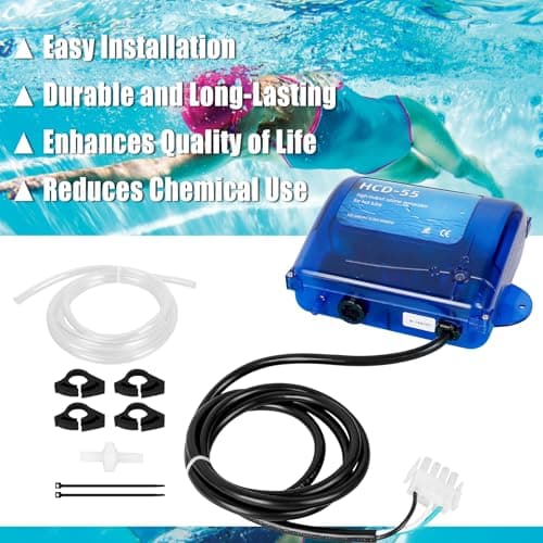 HCD-55 Spa Ozone Generator Kit - Universal 120V/240V Compatibility for All Hot Tubs & Swim Spas up to 1500 Gallons, Complete Set with Accessories