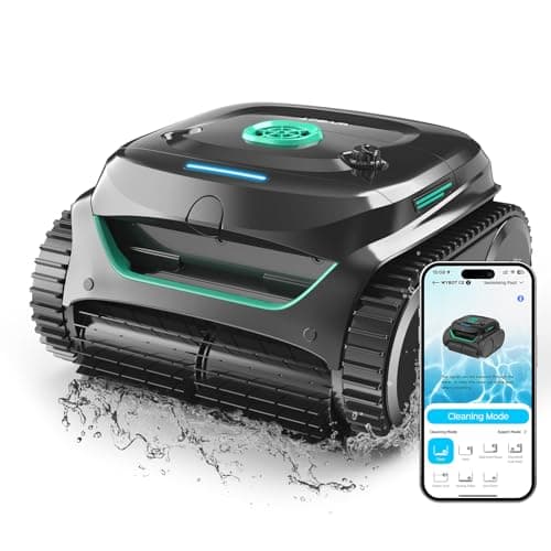 WYBOT C2 Cordless Robotic Pool Cleaner, Dual Filtration, Brushless Motor Powerful Suction, Wall Climbing and Waterline Cleaning Vacuum Lasts 180Mins in Echo Mode for Inground Pools up to 2152 Sq.ft