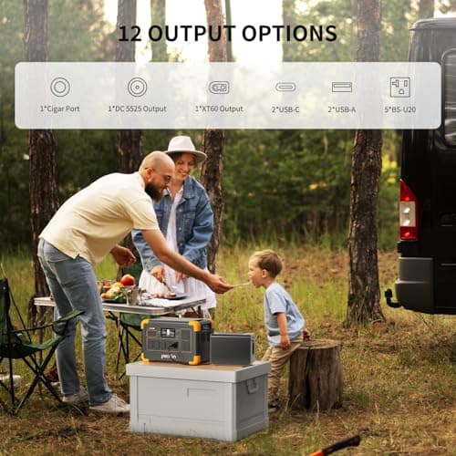 pecron Portable Power Station E1000LFP, 1024Wh LiFePO4 Battery Backup, 1800W Solar Generator Expandable to 4096Wh, Fast Charging Power Station for Emergencies, Camping, RV, Home Use