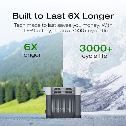 EF ECOFLOW Solar Generators, DELTA 2 Portable Power Station with 2PCS 100W 12V Solar Panels, 1024Wh LFP Battery, Fast Charging, Power Station for Home Backup, Camping&RVs