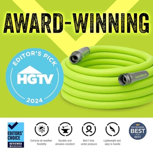 Flexzilla Garden Hose 5/8 in. x 50 ft, Heavy Duty, Lightweight, Durable, ZillaGreen - HFZG550YW-E