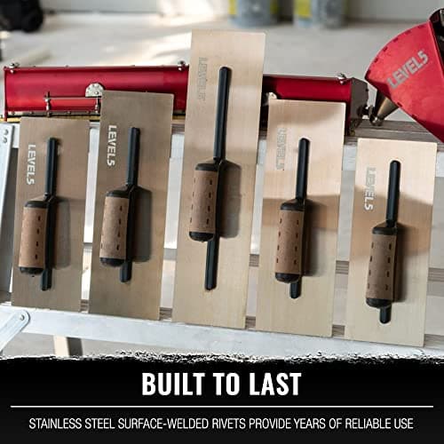 LEVEL5 11.5" x 4.75" 0.7 MM Flat Drywall Trowel | Triple-Hardened Stainless Steel, High-Impact Handle | Sheetrock Gyprock Wall-Board Plasterboard | 4-960