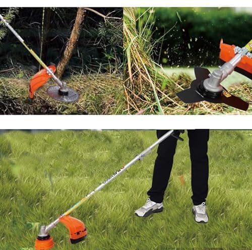33cc 2-Cycle Gas Multi-Trimmer | 4-in-1 String Trimmer w/Rotatable Pole Saw, Weed Eater Weed Wacker, Brush Cutter & Hedge Trimmer Gas for Lawn, Yard, Garden Care, All-in-one Garden Tool