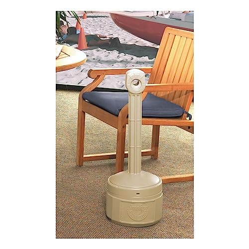 Justrite, Personal Smoker’s Cease-Fire Outdoor Ashtray, Polyethylene Standing Ashtray with Steel Bucket, 1 Gallon, Terracotta, 26806T