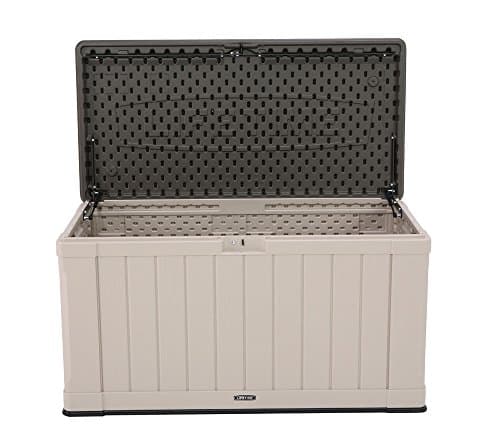 LIFETIME 60186 Heavy-Duty Outdoor Storage Deck Box, 116 Gallon, Desert Sand/Brown