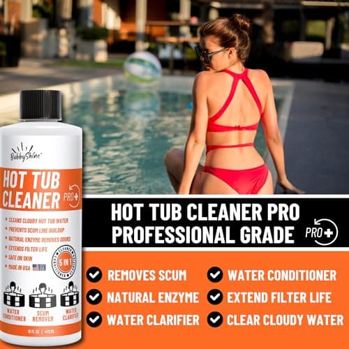 5in1 Weekly Spa Protector All in One Hot Tub Cleaner - Natural Enzyme Clarifier, Conditioner, Inflatable Hot Tub Chemicals Starter Kit, Spa Chemicals for Hot Tub Spa Cleaner, 16 Weeks