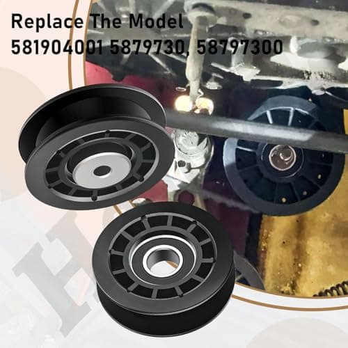 587973001 587969201 Idler Pulley Assembly Compatible With Husqvarna Craftsman Walk-Behind Lawn Mowers, for Lawn Mower Decks Idler Pulley HU725AWD/BBC, HU725AWDHQ, LC221RH Replaces Previous 581904001