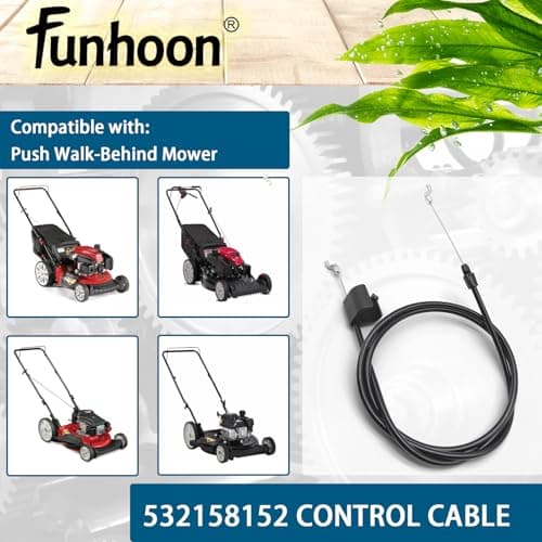 158152 Engine Zone Control Cable for Craftsman Poulan Pro Husqvarna Push Walk-Behind Lawn Mower Throttle Cable Replacement 532158152 582991501