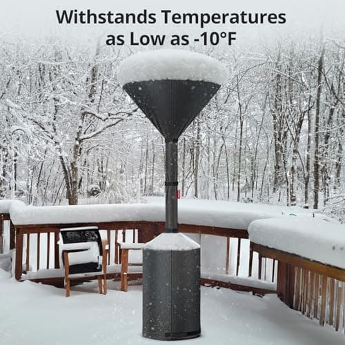 QH.HOME [2025 Upgraded Tear-Resistant Fabric] Patio Heater Covers, with Exclusive Windproof Design and Robust YKK Zippers, Resistant to all Types of Weather, 89"H x 33"D x 19"W, Black